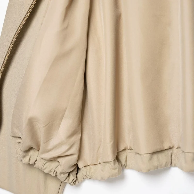 Damen Leichte Kapuzen‑Übergangsjacke im Oversize‑Cropped‑Schnitt mit Kordelzug Nord Taschen