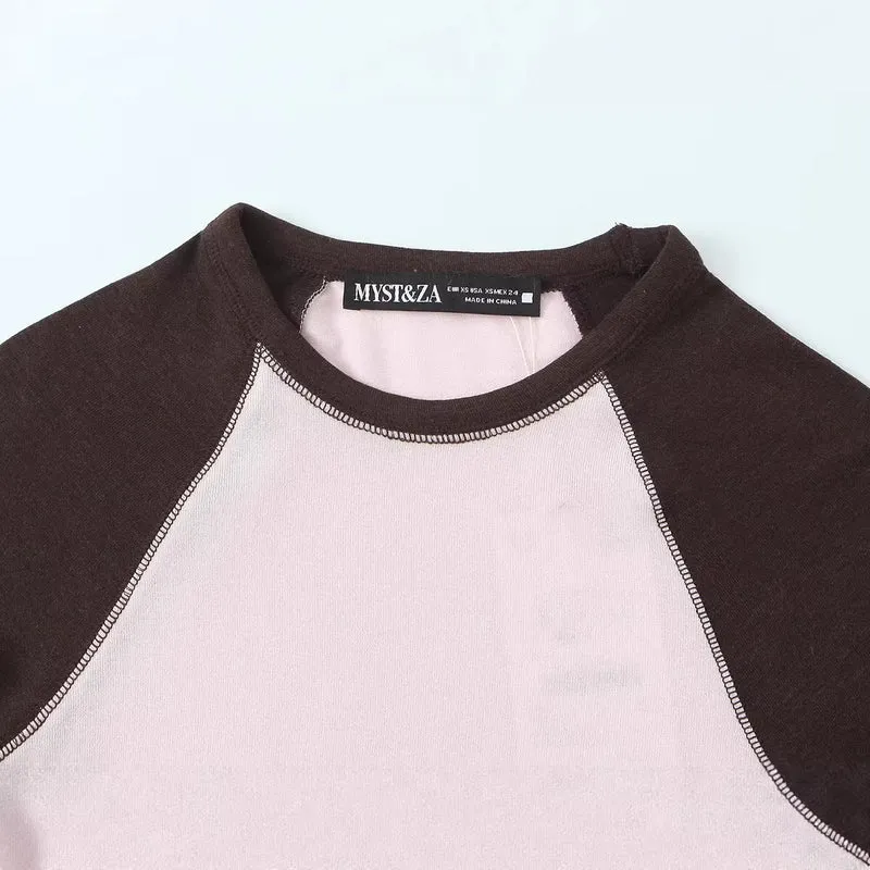 Damen Langarm-Raglanshirt aus weichem Jersey mit leicht tailliertem Schnitt Nord Taschen