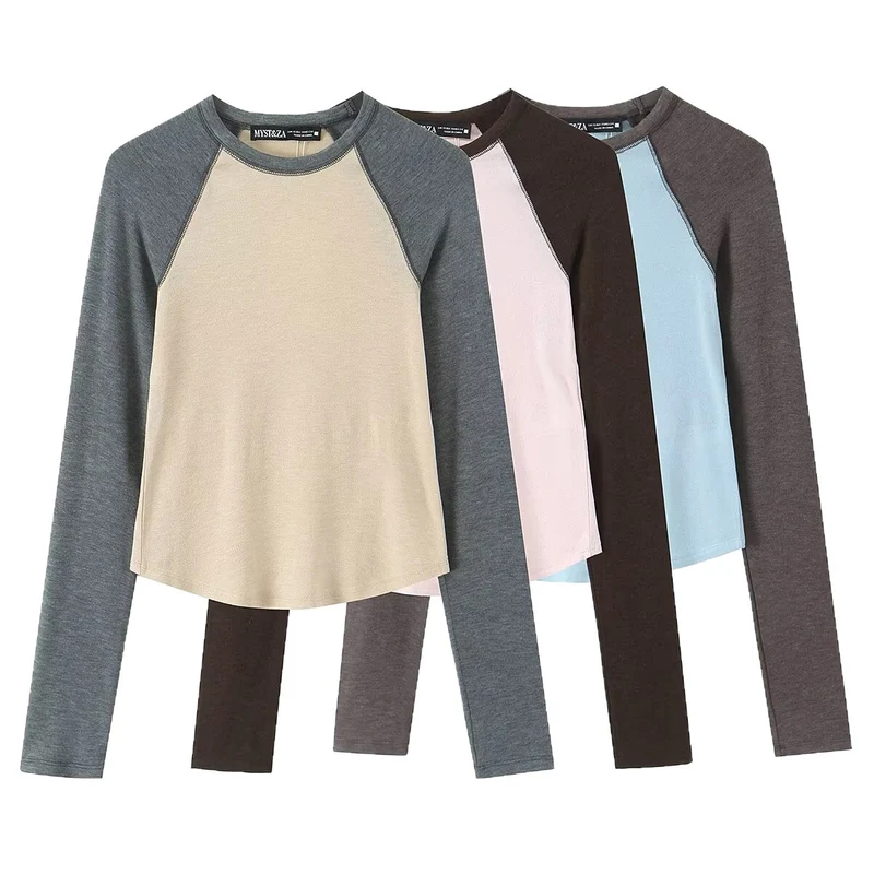 Damen Langarm-Raglanshirt aus weichem Jersey mit leicht tailliertem Schnitt Nord Taschen