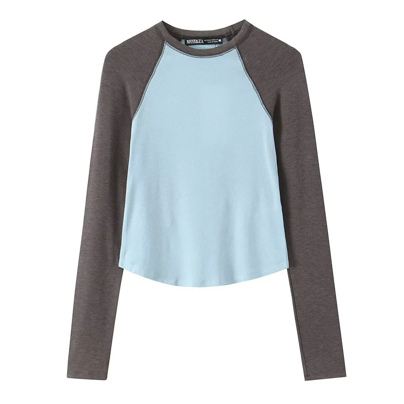 Damen Langarm-Raglanshirt aus weichem Jersey mit leicht tailliertem Schnitt Nord Taschen