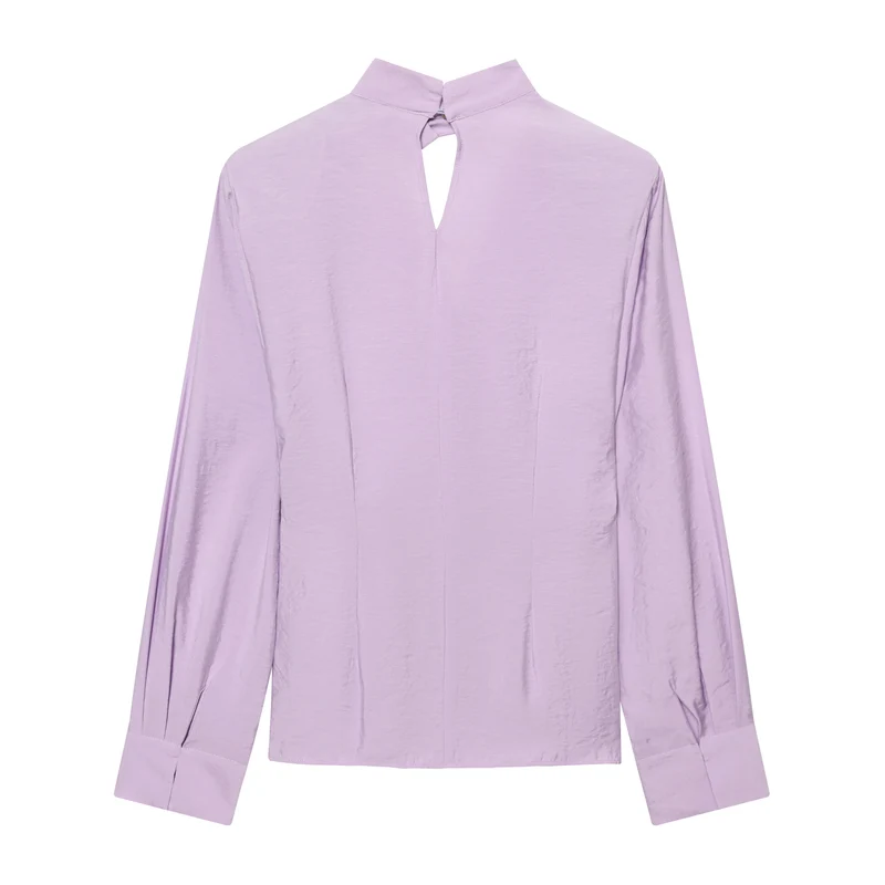 Damen Schlupfbluse mit gebundener Schluppe und tiefem V‑Ausschnitt Nord Taschen