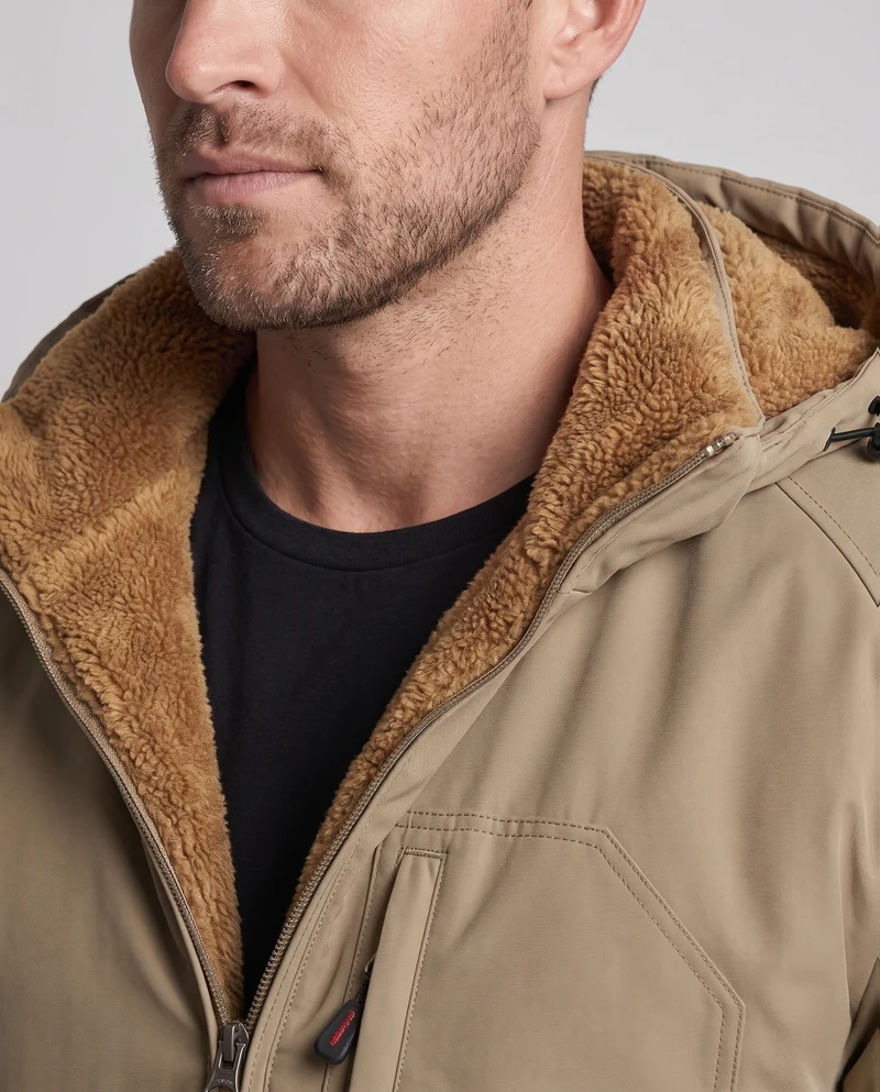 Herren Funktions-Winterjacke mit abnehmbarer Kapuze Nord Taschen