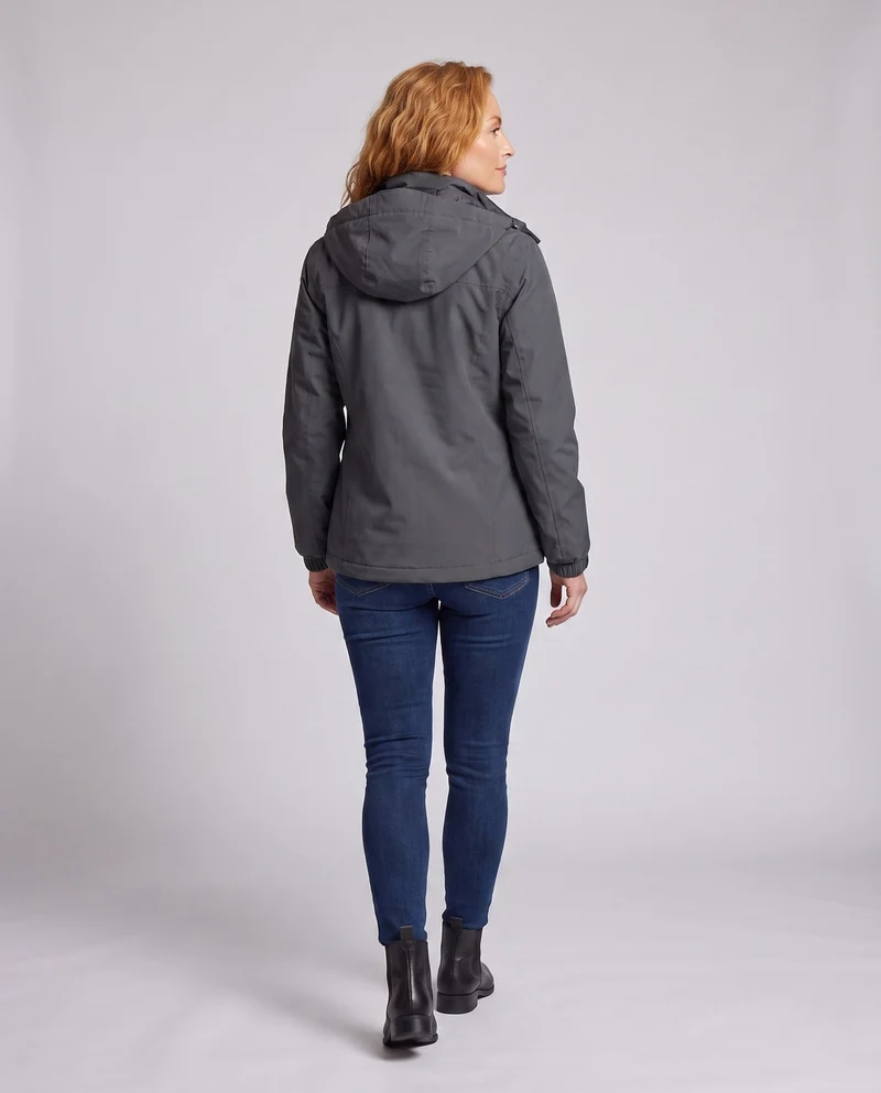 Damen wasserdichte, gepolsterte Winterjacke mit Kapuze und wärmendem Fleece-Futter Nord Taschen