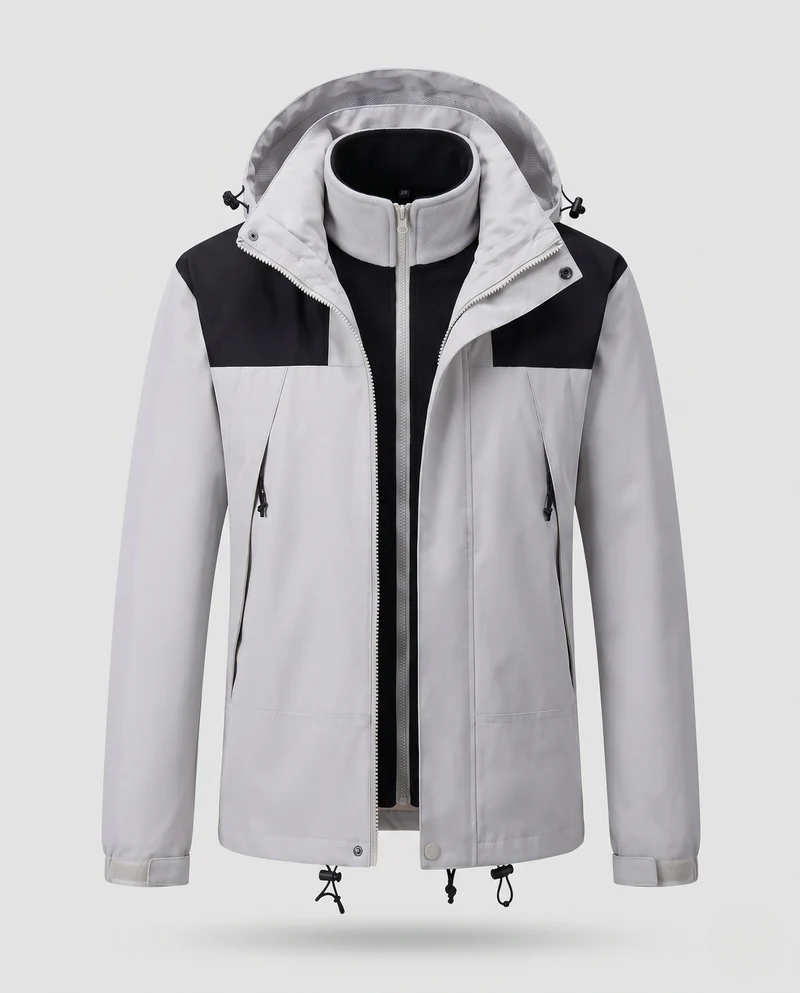 Damen Softshell-Jacke 2-in-1 mit abnehmbarer Fleece-Innenjacke und verstellbarer Kapuze Nord Taschen