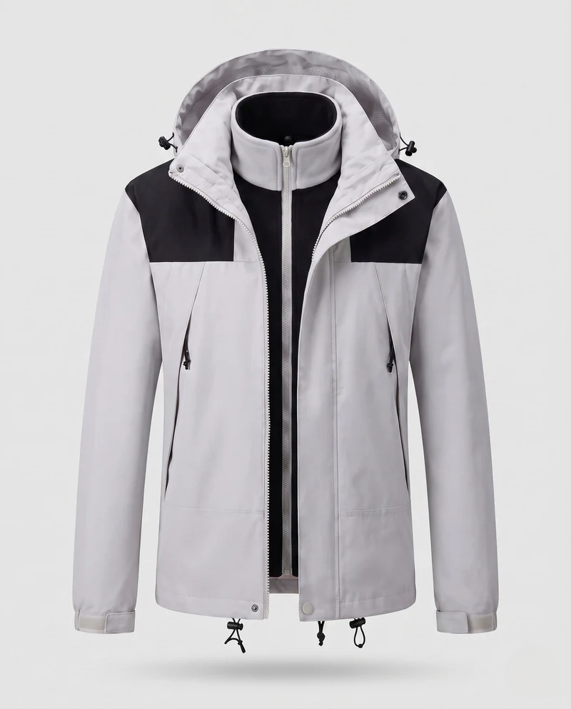 Damen Softshell-Jacke 2-in-1 mit abnehmbarer Fleece-Innenjacke und verstellbarer Kapuze Nord Taschen
