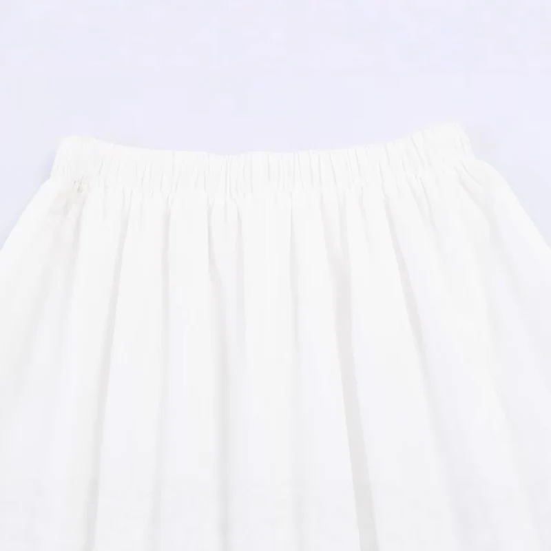 Damen Midirock mit elastischem Bund, Plissee-Details und besticktem Spitzenbesatz Nord Taschen