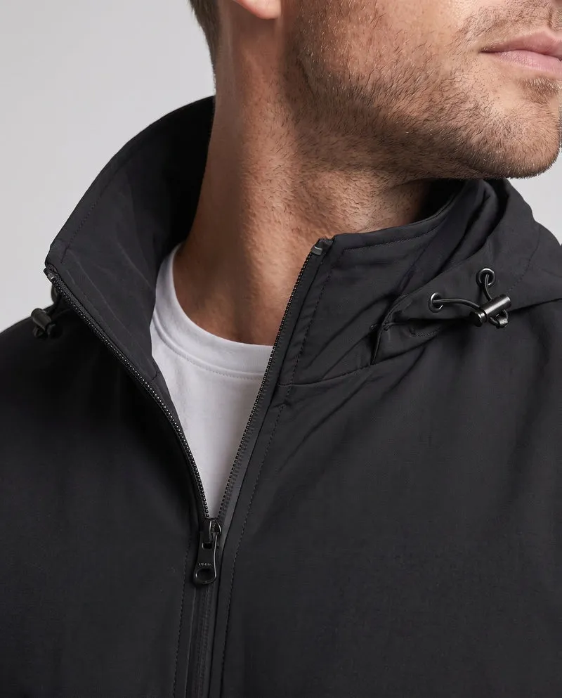 Leichte Herren-Hoodie-Windjacke mit elastischen Bündchen und verdecktem Reißverschluss Nord Taschen