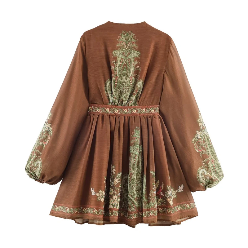 Damen Kurzrobe mit aufwändiger Stickerei im Boho‑Kimono‑Stil Nord Taschen