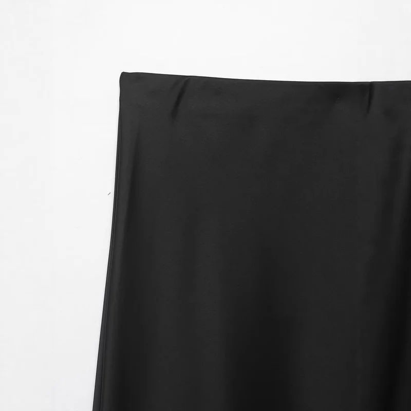 Damen Satin-Midirock mit ausgestellter A‑Linie und Spitzenbesatz Nord Taschen