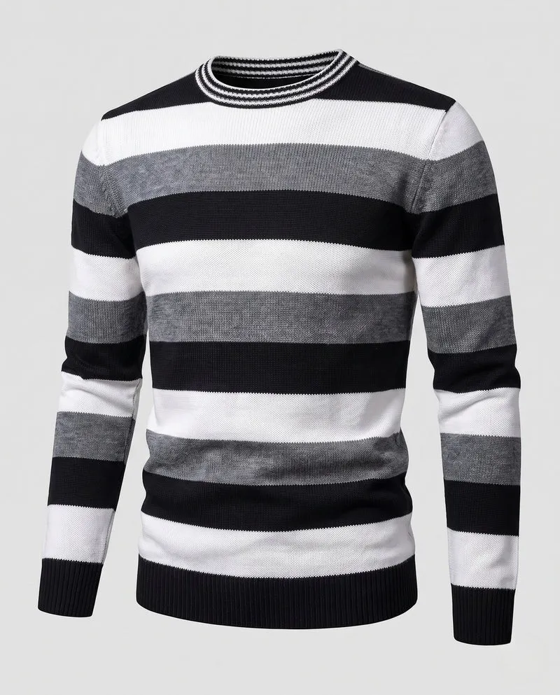 Herren gestreifter Pullover Nord Taschen