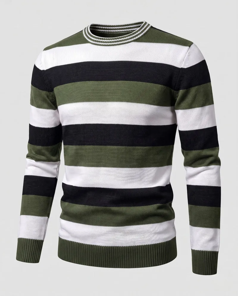 Herren gestreifter Pullover Nord Taschen
