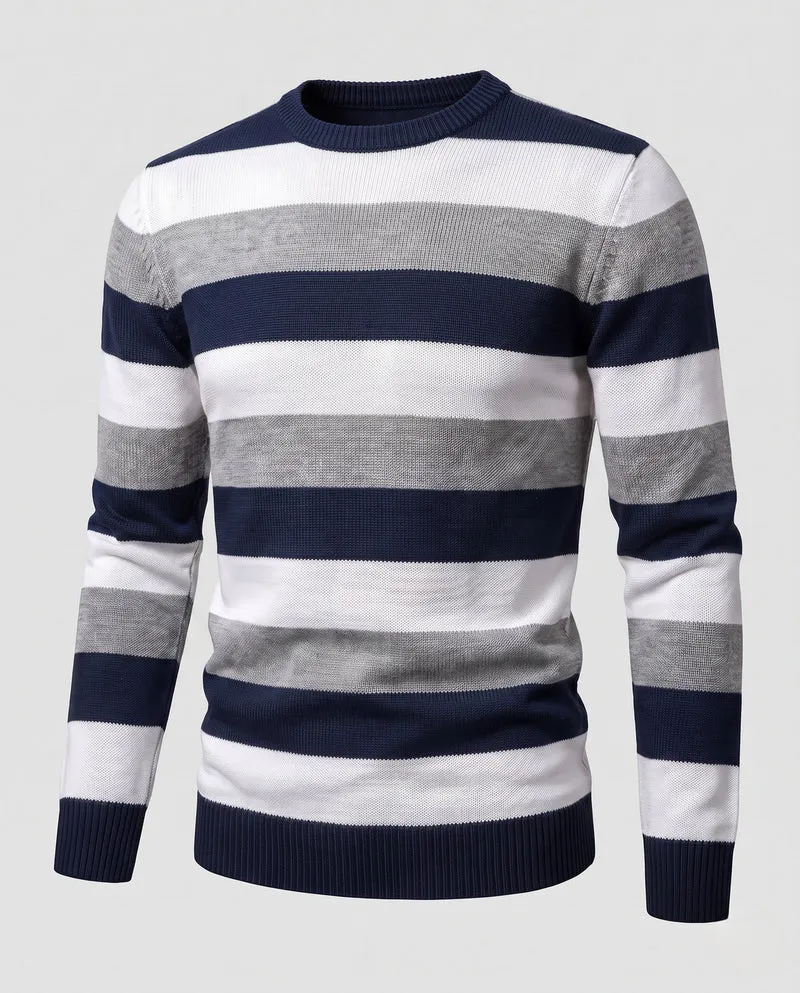 Herren gestreifter Pullover Nord Taschen
