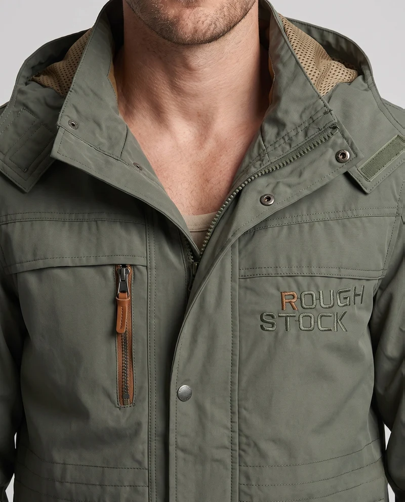 Herren-Sweatjacke mit Kapuze aus wasserabweisendem Canvas mit atmungsaktivem Mesh-Futter und Multifunktionstaschen Nord Taschen