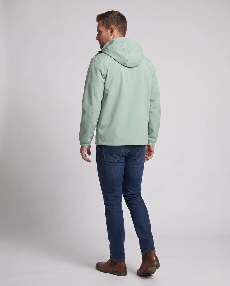 Herren Atmungsaktive Softshell Funktionsjacke mit verstaubarem Kapuze und Klettverschlussärmeln Nord Taschen