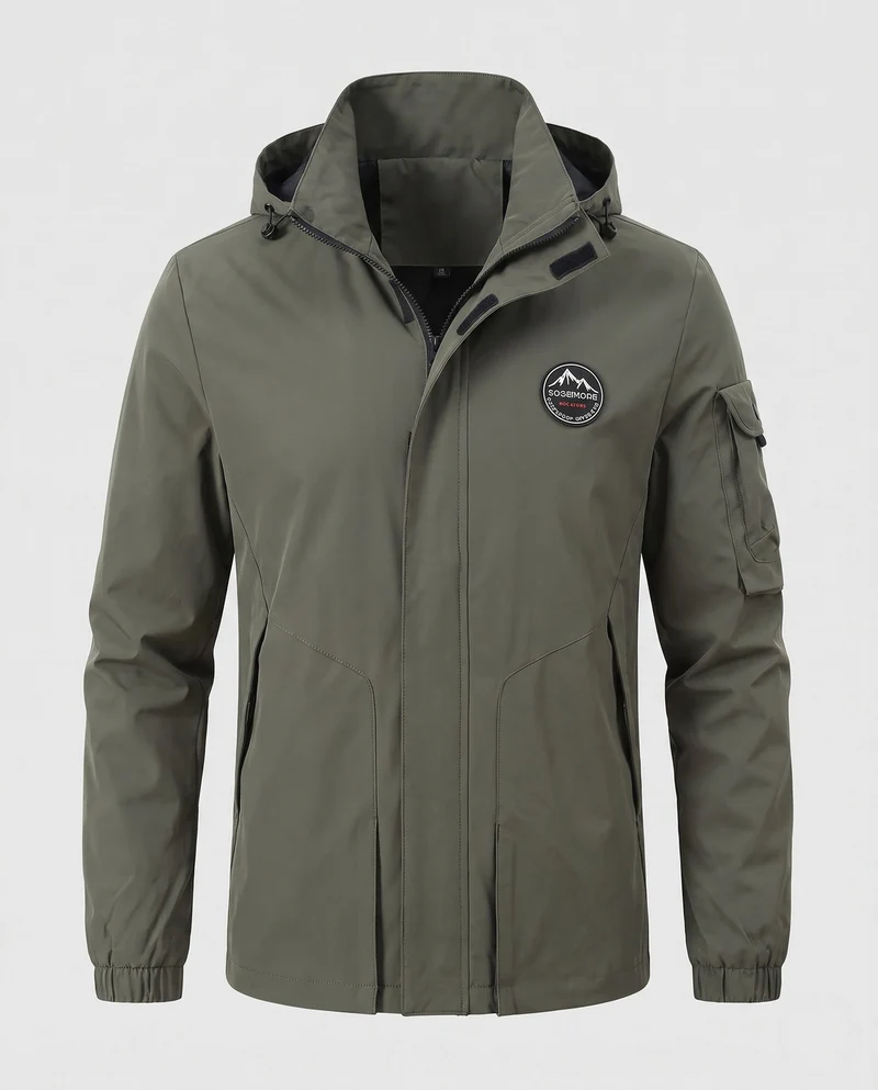 Leichte Utility-Feldjacke für Herren mit Kapuze und Armtasche Nord Taschen