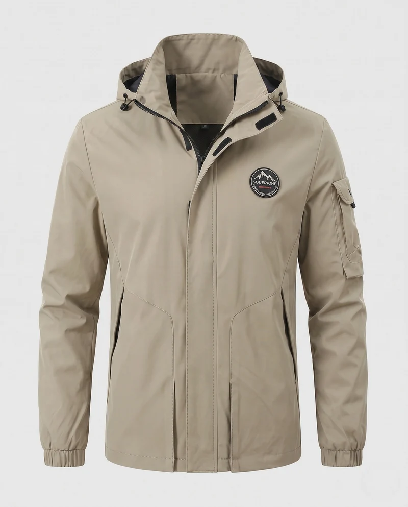 Leichte Utility-Feldjacke für Herren mit Kapuze und Armtasche Nord Taschen