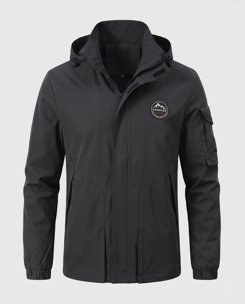 Leichte Utility-Feldjacke für Herren mit Kapuze und Armtasche Nord Taschen