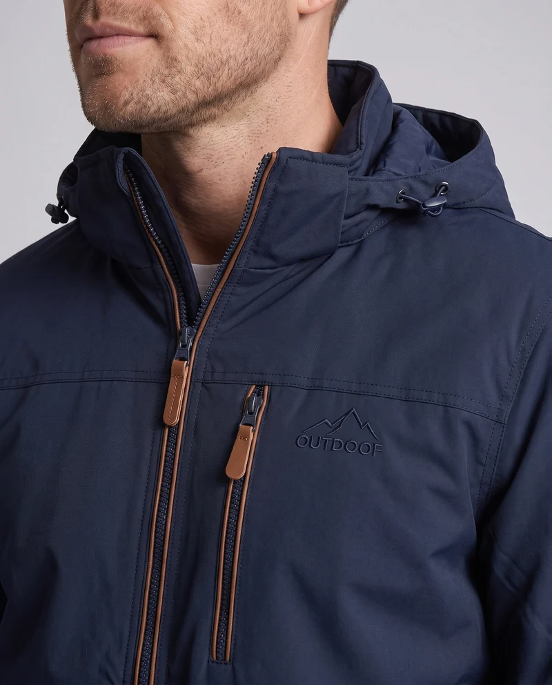 Leichte winddichte Herrenjacke mit wärmender Thermo-Innenausstattung und Brustreißverschluss-Tasche Nord Taschen