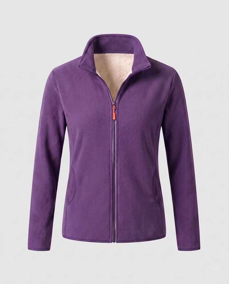 Damen Fleecejacke mit hohem Kragen Nord Taschen