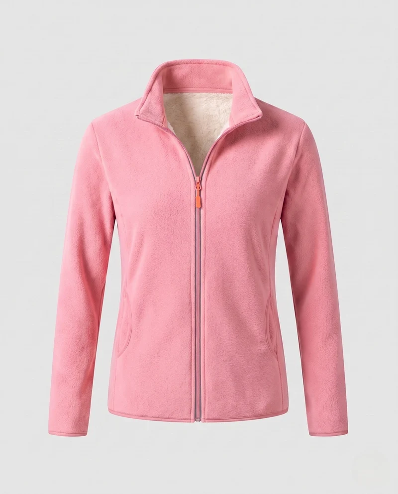 Damen Fleecejacke mit hohem Kragen Nord Taschen