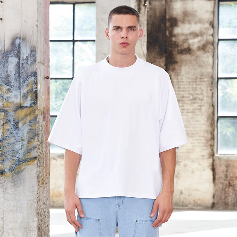 Unisex Oversize Boxy T‑Shirt aus schwerer Baumwolle mit weitem Schnitt und verlängerten Ärmeln Nord Taschen