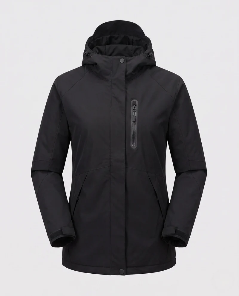 Damen Funktions Übergangsjacke mit abnehmbarer Kapuze Nord Taschen