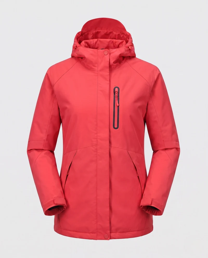 Damen Funktions Übergangsjacke mit abnehmbarer Kapuze Nord Taschen