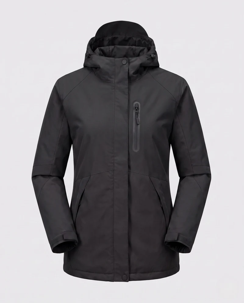 Damen Funktions Übergangsjacke mit abnehmbarer Kapuze Nord Taschen