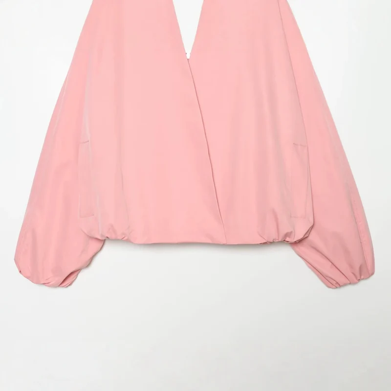 Damen Leichte Cropped-Bomberjacke im Boxy‑Schnitt mit offenem Kimono‑Verschluss Nord Taschen