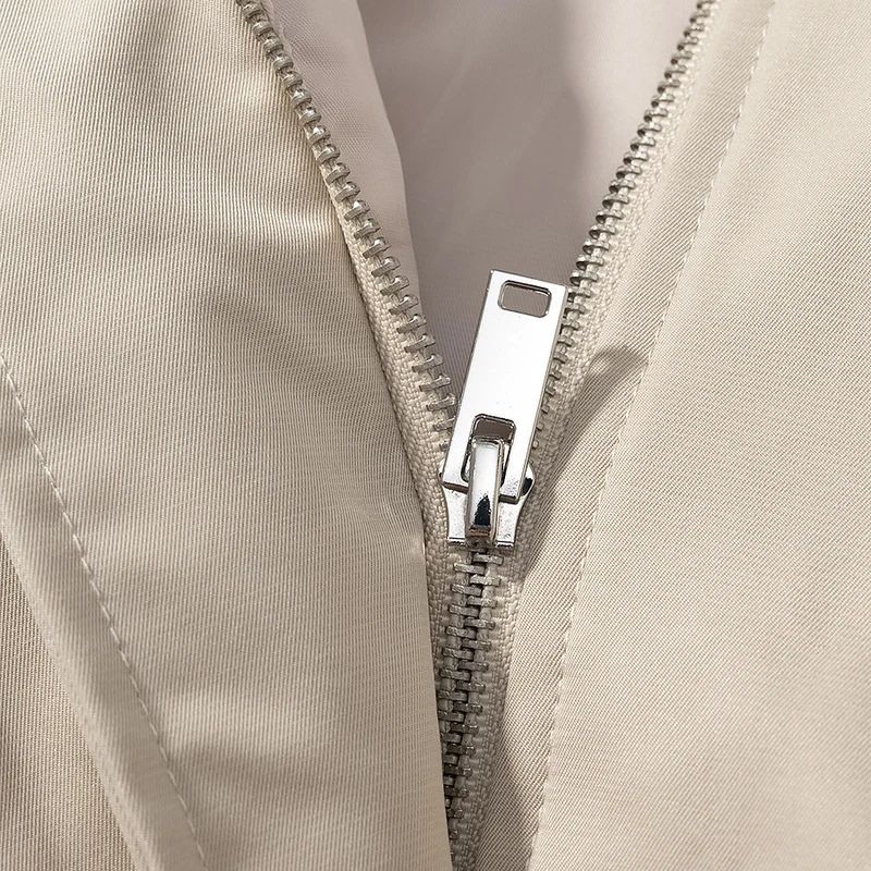 Damen Kurzjacke mit Cape-Schulter, Stehkragen und Taillengürtel Nord Taschen