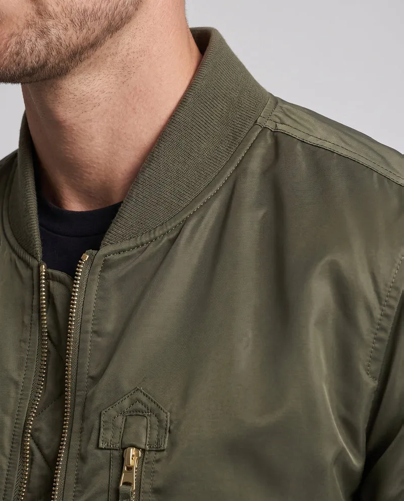 Herren Pilot-Stil Bomberjacke mit Utility-Taschen und gerippten Bündchen Nord Taschen