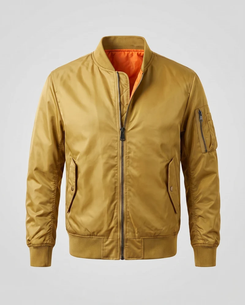 Herren Bomberjacke Pilotenjacke mit wärmendem Thermofutter und Utility-Tasche am Ärmel Nord Taschen