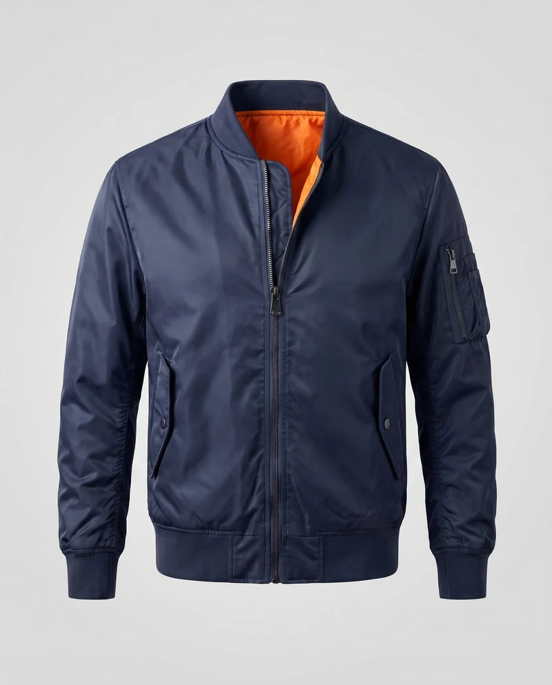Herren Bomberjacke Pilotenjacke mit wärmendem Thermofutter und Utility-Tasche am Ärmel Nord Taschen