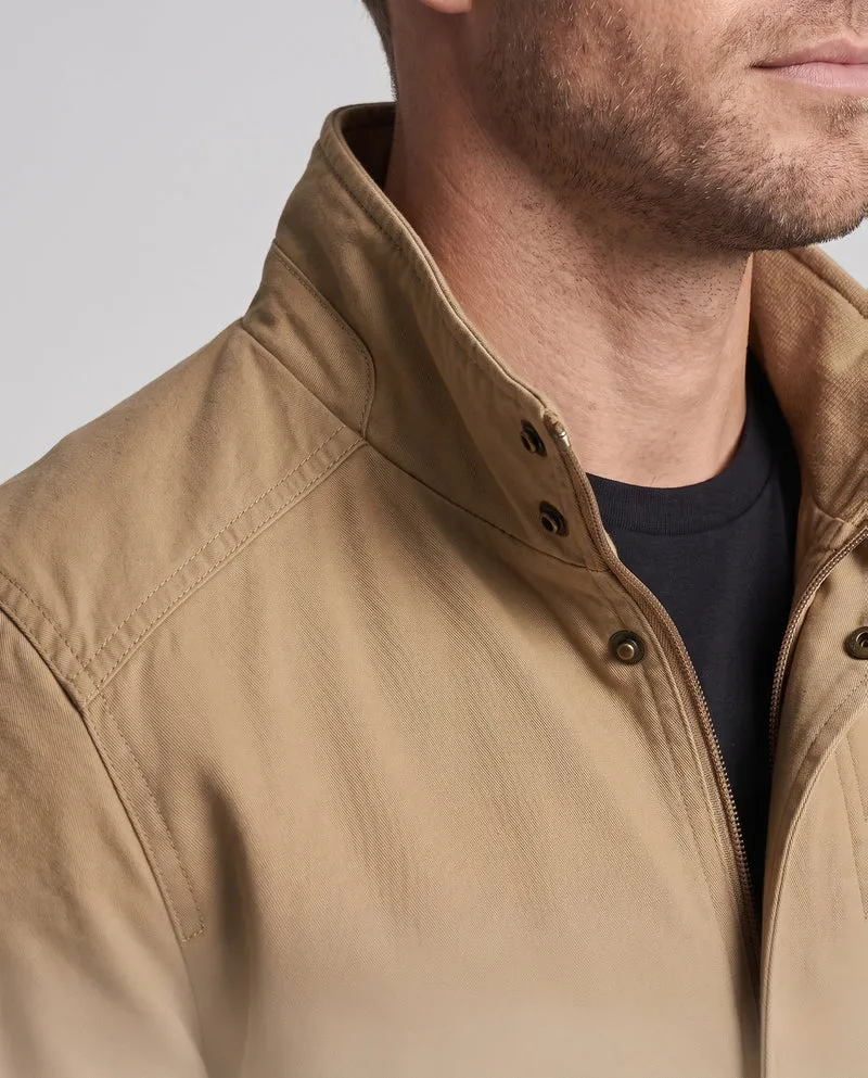 Herren-Canvas-Blouson mit gerippten Bündchen, verdecktem Frontreißverschluss und Camouflage-Futter Nord Taschen