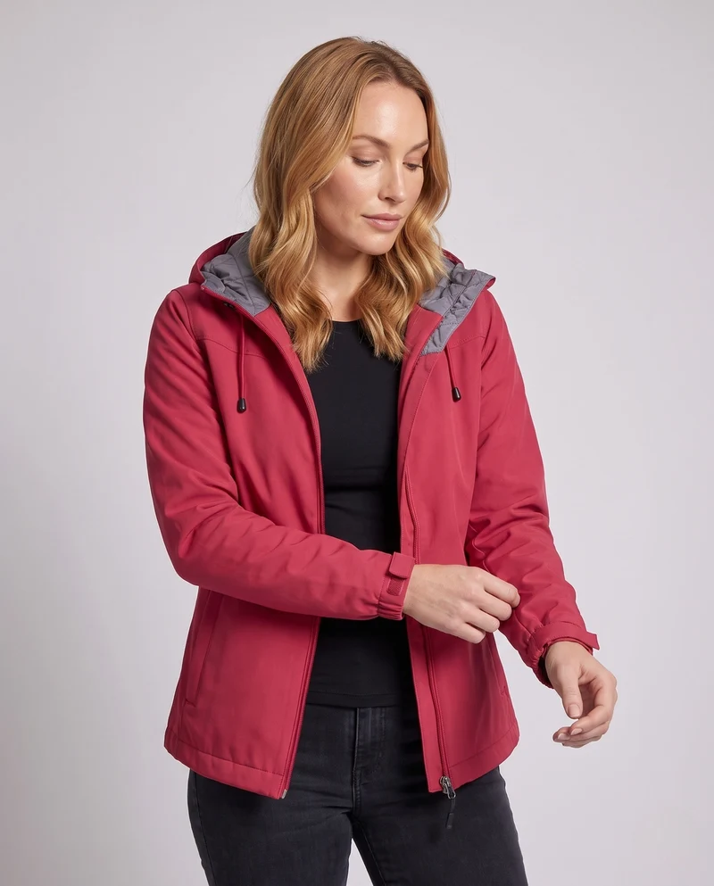 Damen technische Sportjacke mit verstellbarer Kapuze Nord Taschen