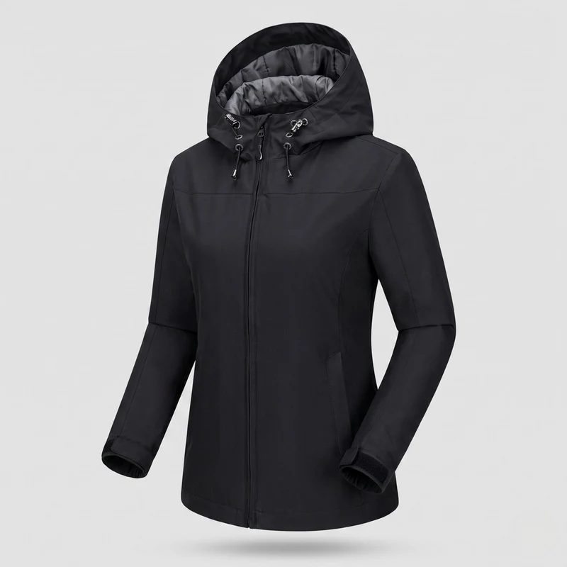 Damen technische Sportjacke mit verstellbarer Kapuze Nord Taschen