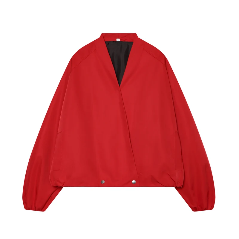 Damen Kurzjacke im Oversize‑Kimono‑Schnitt mit elastischem Saum Nord Taschen