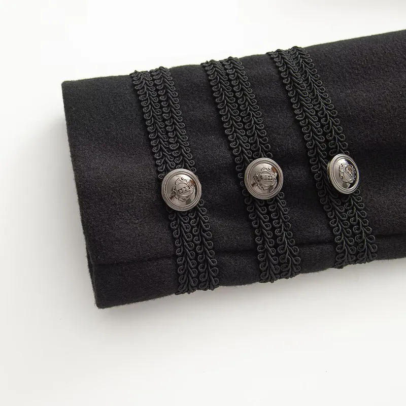 Damen Kurzjacke im Military‑Stil mit Stehkragen und Zierknopfleiste Nord Taschen