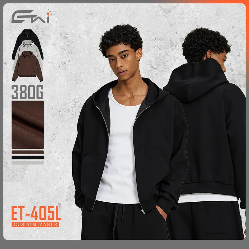 Unisex Boxy-Kapuzenjacke im Cropped-Schnitt mit elastischem Saum Nord Taschen