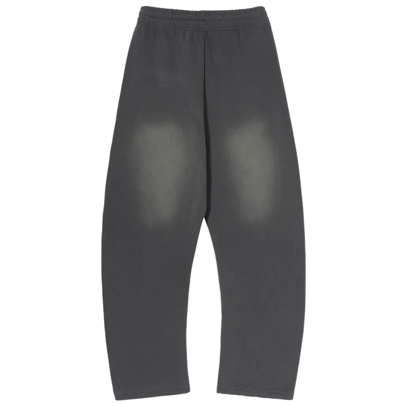 Herren Weite Sweathose im Haremsschnitt mit tiefem Schritt, extra langen Kordeln und Vintage-Fade Nord Taschen