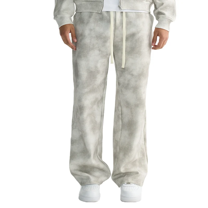 Herren Weit geschnittene Sweathose mit Wolkenmuster und elastischem Bund Nord Taschen