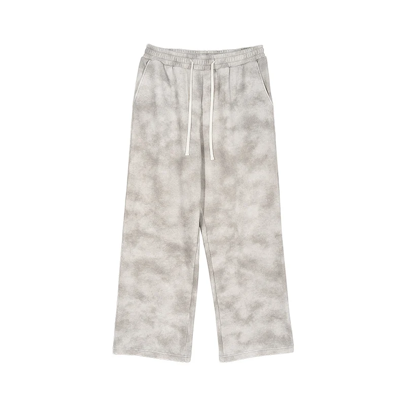 Herren Weit geschnittene Sweathose mit Wolkenmuster und elastischem Bund Nord Taschen