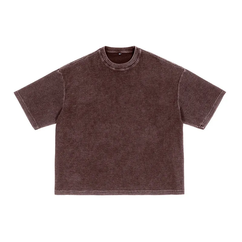 Herren Oversized Struktur-T-Shirt mit Rundhalsausschnitt Nord Taschen