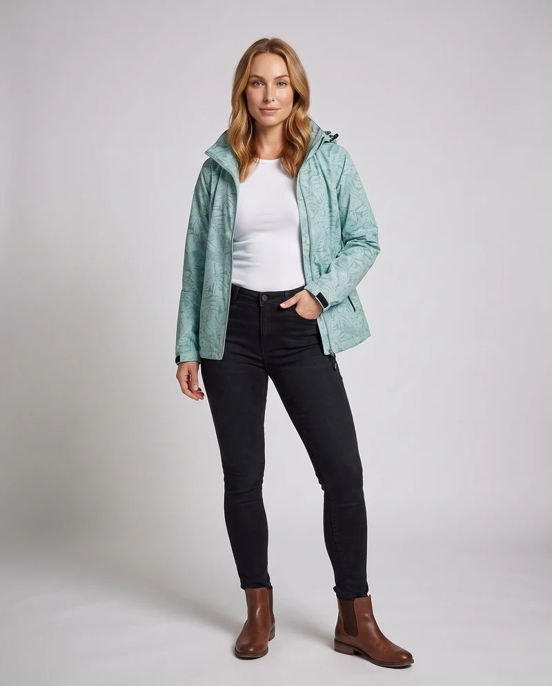 Damen winddichte Sportjacke mit Kapuze Nord Taschen