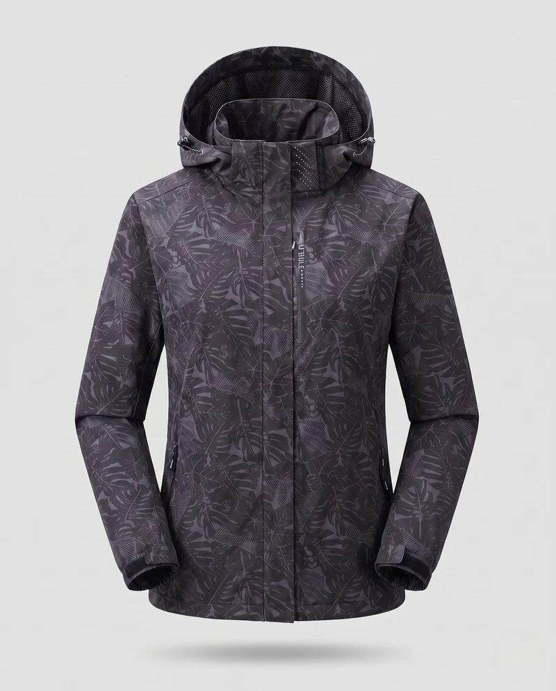 Damen winddichte Sportjacke mit Kapuze Nord Taschen
