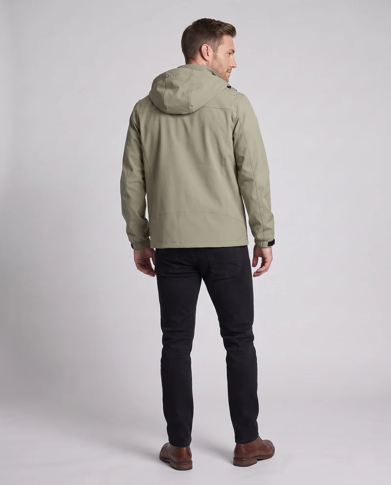Herren atmungsaktive Outdoor-Jacke mit verstellbarem Kapuzenkragen Nord Taschen