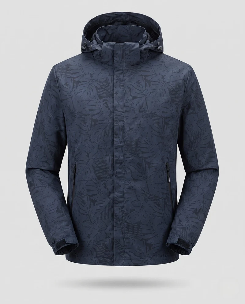 Herren atmungsaktive Übergangsjacke mit Kapuze Nord Taschen
