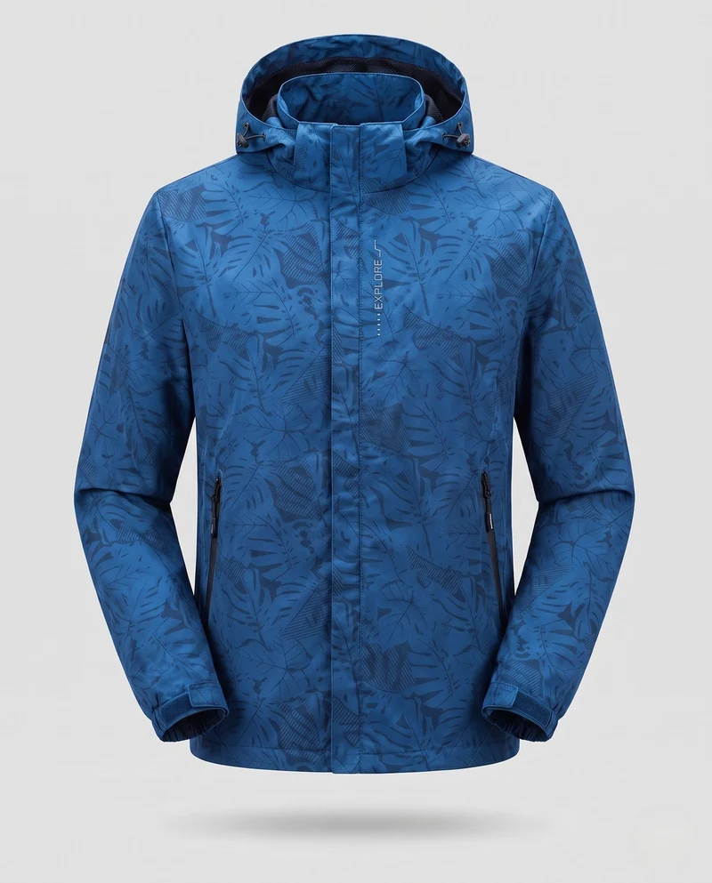 Herren atmungsaktive Übergangsjacke mit Kapuze Nord Taschen