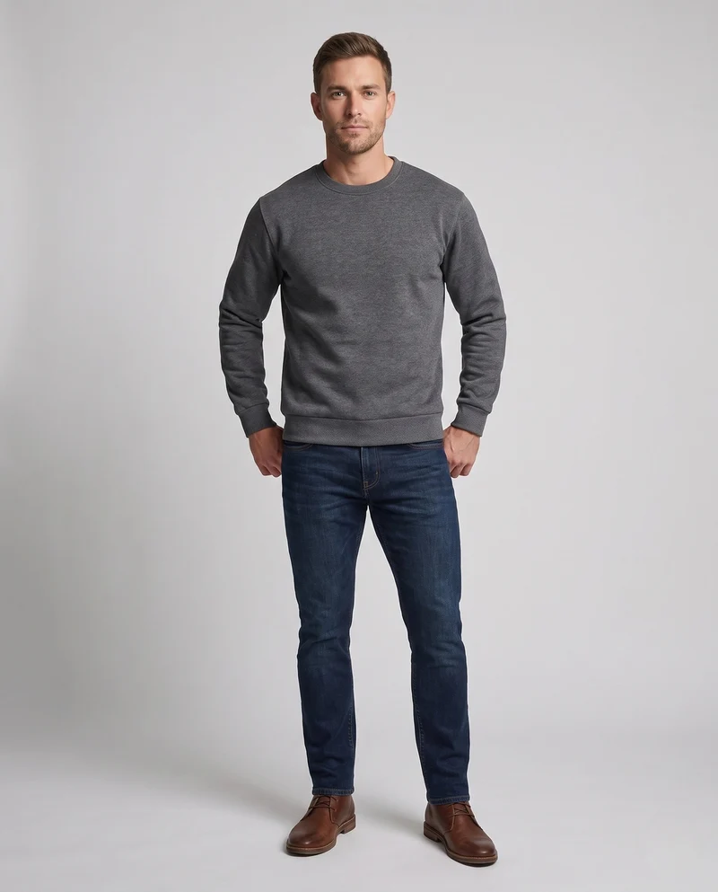Männer Sweatshirt mit hohem Kragen Nord Taschen