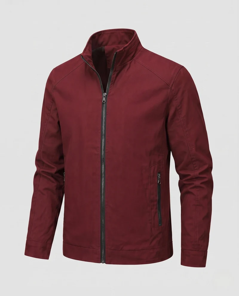 Herren Freizeit Canvas Blouson mit Stehkragen, Reißverschlusstaschen und wärmendem Fleece-Futter Nord Taschen